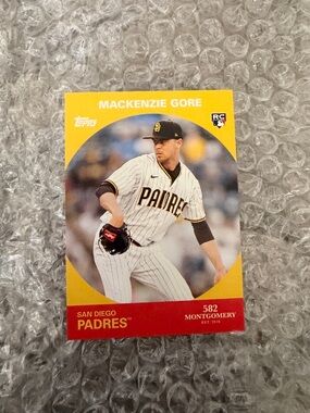 Topps Padres Yellow and Red Mackenzie Gore Baseball Card